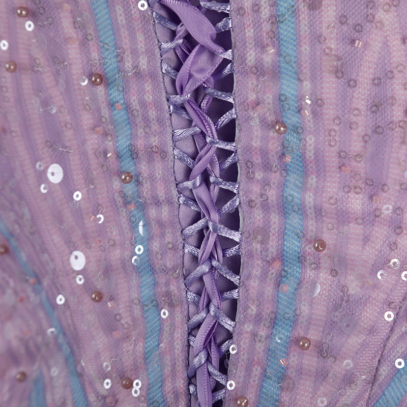 Wicked Witch 2 Glinda Cosplay Costume Purple Dress Halloween Costume Outfit ACcosplay