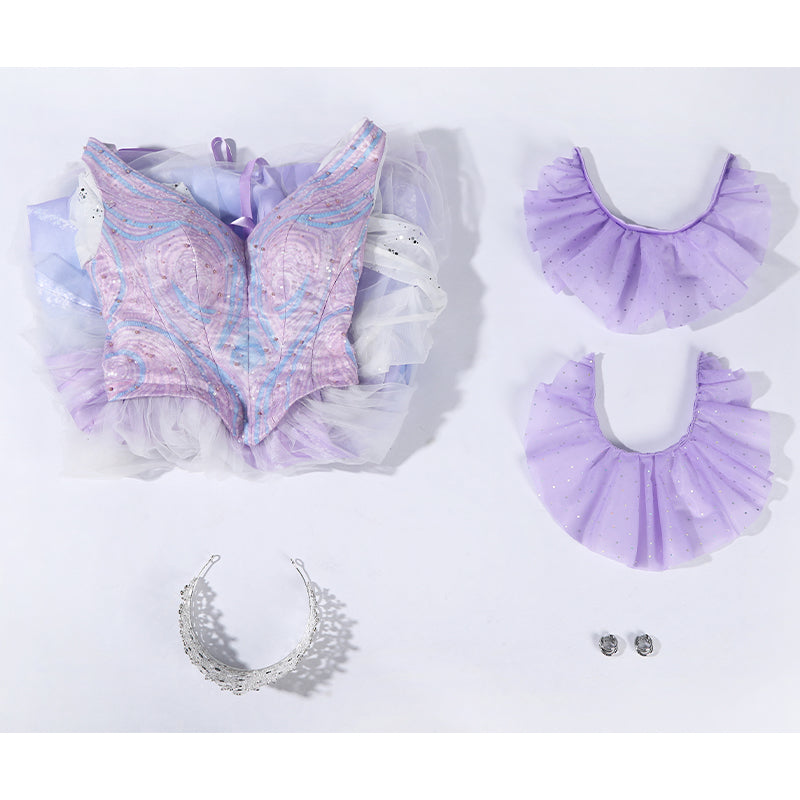 Wicked Witch 2 Glinda Cosplay Costume Purple Dress Halloween Costume Outfit ACcosplay