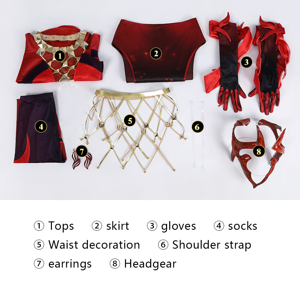 Marvel Rivals Scarlet Witch Emporium Matron Cosplay Costume Halloween Outfit ACcosplay