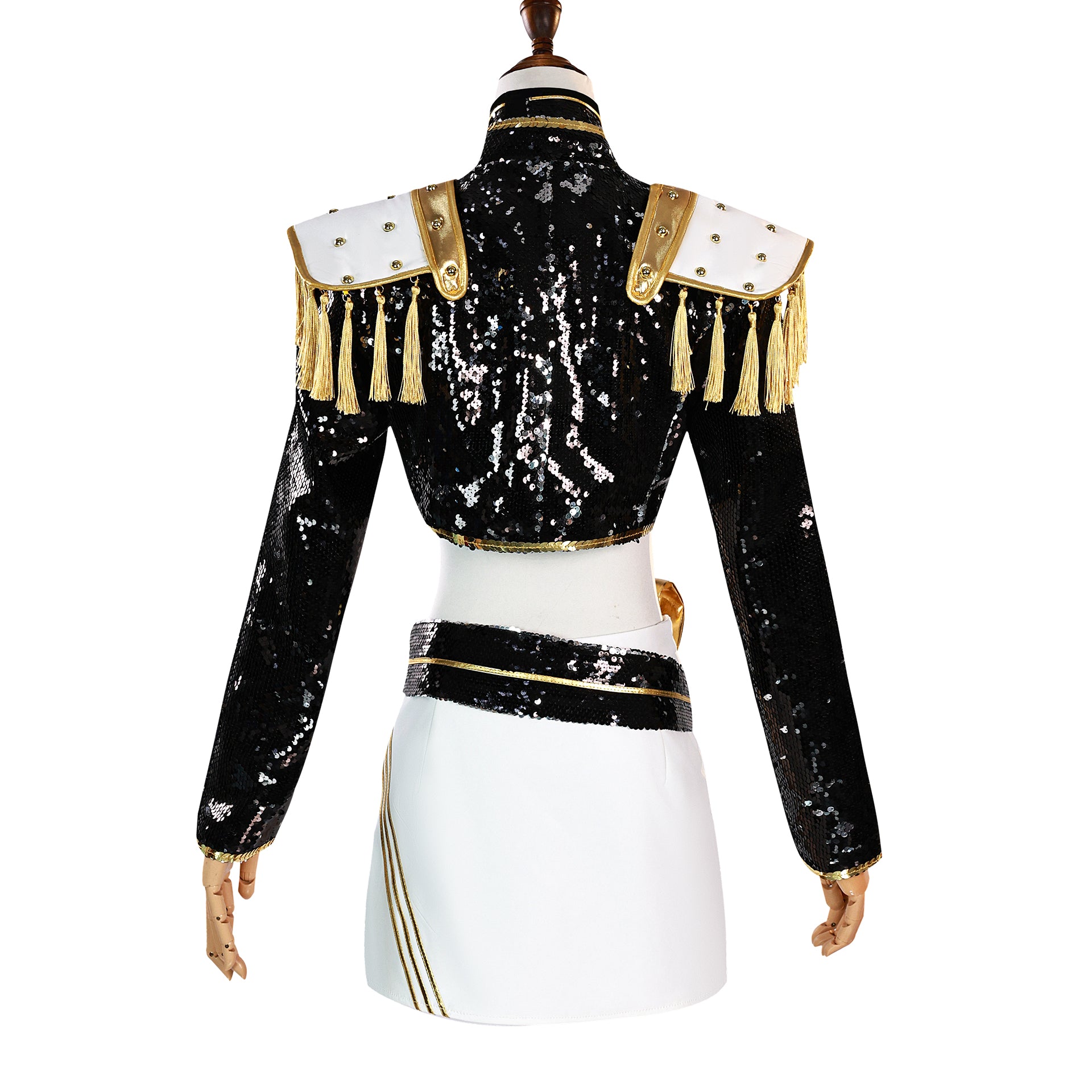 Kpop Demon Hunters Mira Cosplay Costume Golden Black Golden Dance Halloween Suit ACcosplay