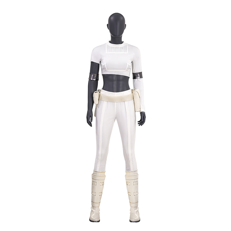 Star Wars Padme Amidala White Cosplay Costume Attack of the Clones Halloween Suit ACcosplay