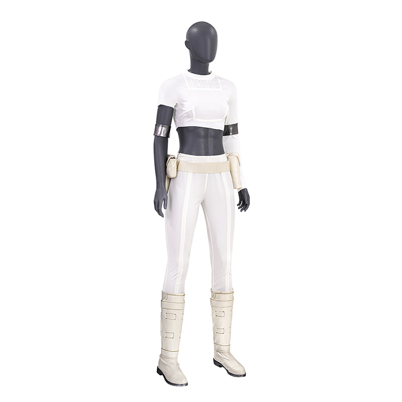 Star Wars Padme Amidala White Cosplay Costume Attack of the Clones Halloween Suit ACcosplay
