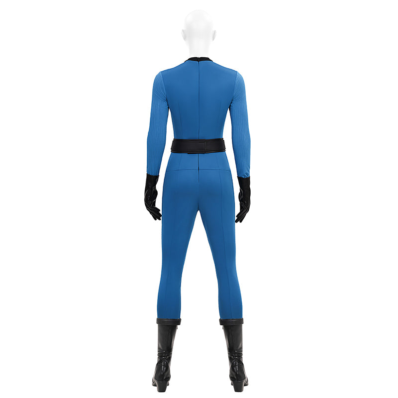 The Fantastic Four Sue Storm Costume Invisible Woman Cosplay Jumpsuit ACcosplay