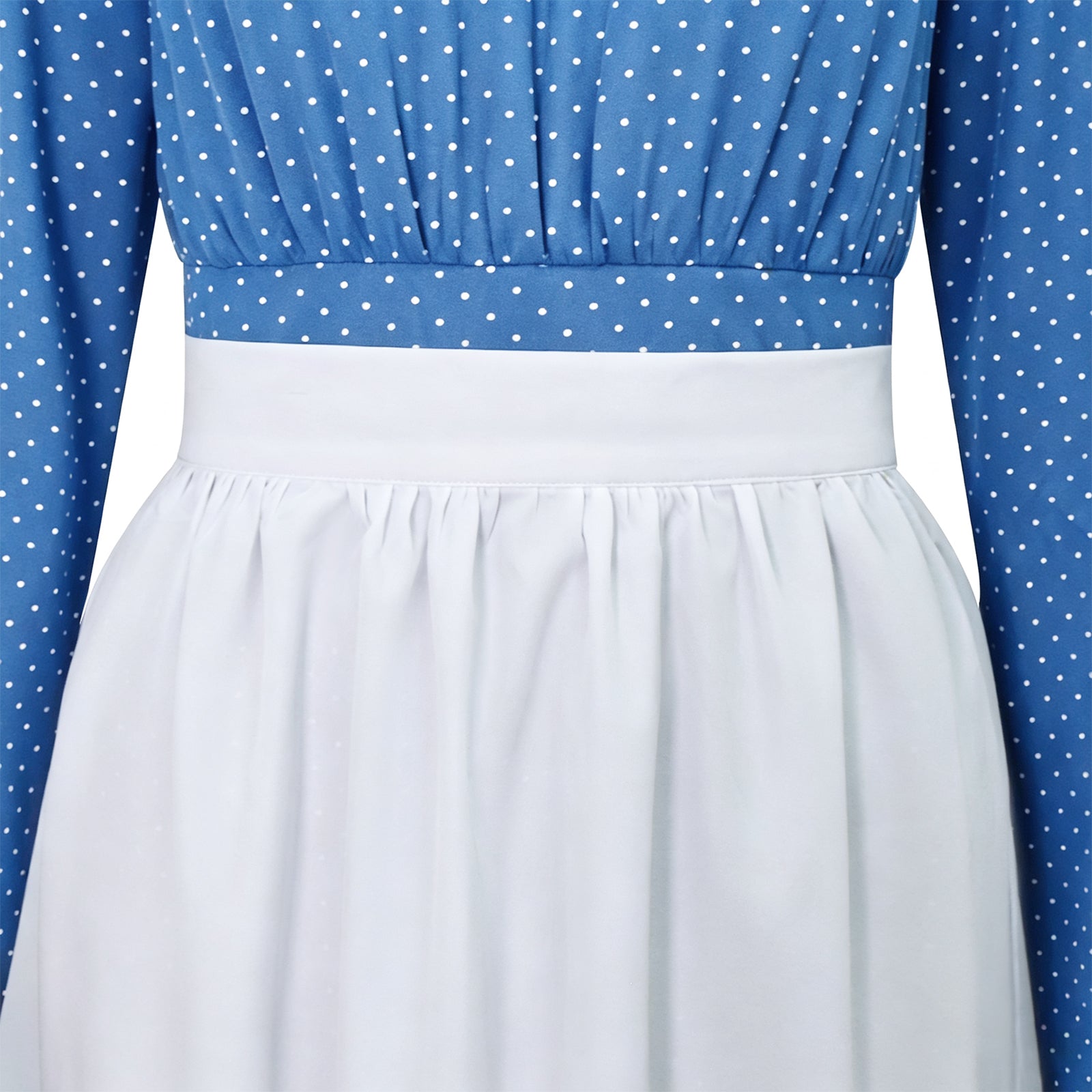 Lady Pioneer Girl Cosplay Costume Little House On The Prairie Blue Dress ACcosplay