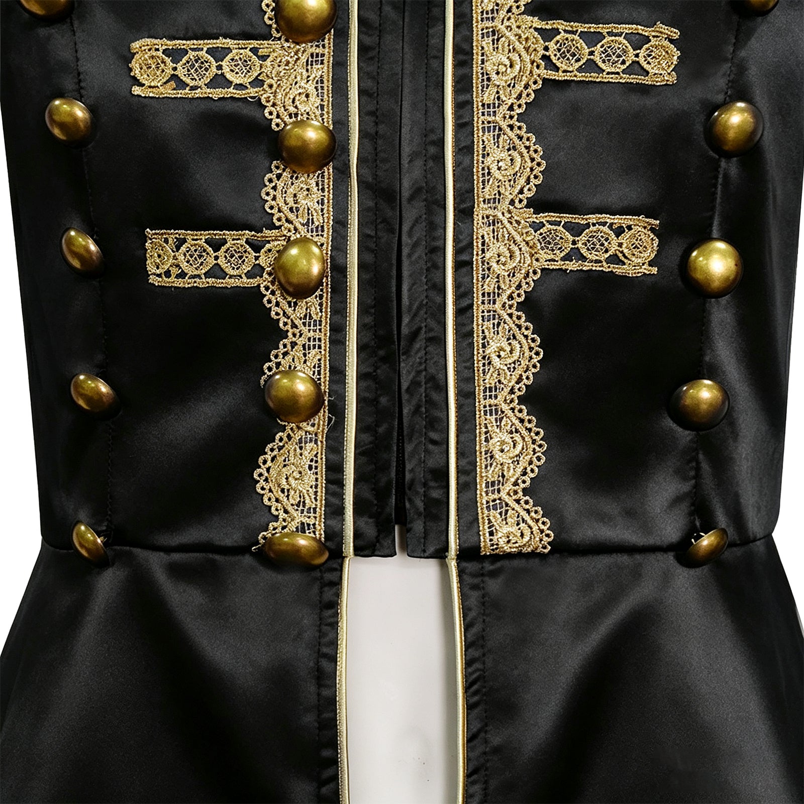 Baroque Cosplay Costume Royal Black Military Tailcoat Performance Dress Halloween Suit