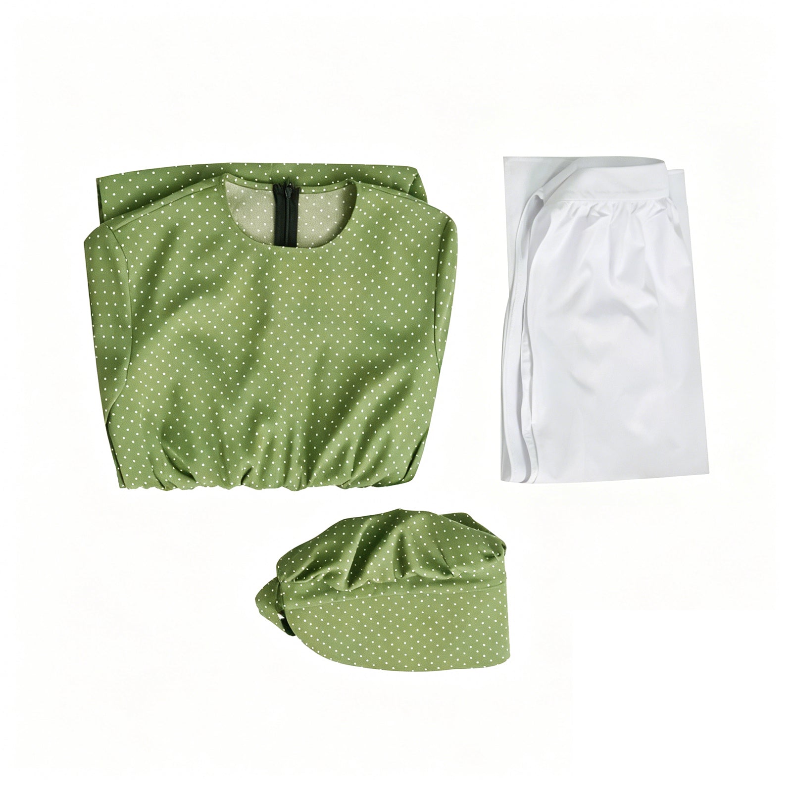 Lady Pioneer Girl Cosplay Costume Little House On The Prairie Green Dress ACcosplay