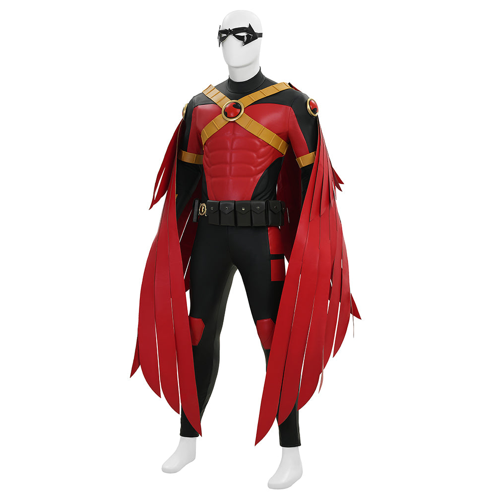 Robin War Red Robin Tim Drake Cosplay Costume Halloween Outfit ACcosplay