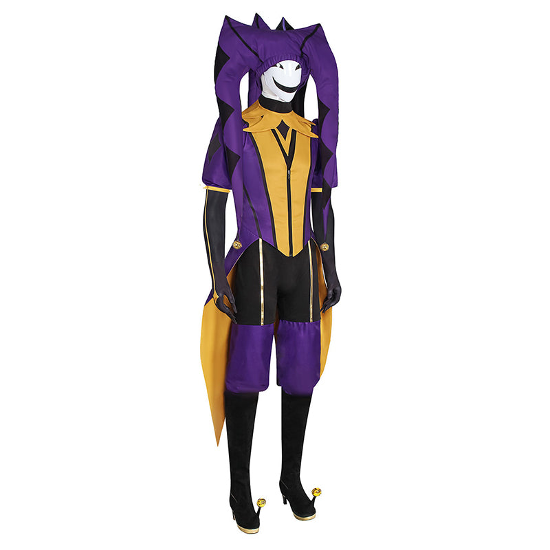 The Freak Circus Jester Cosplay Costume Jester Purple Halloween Party Suit ACcosplay