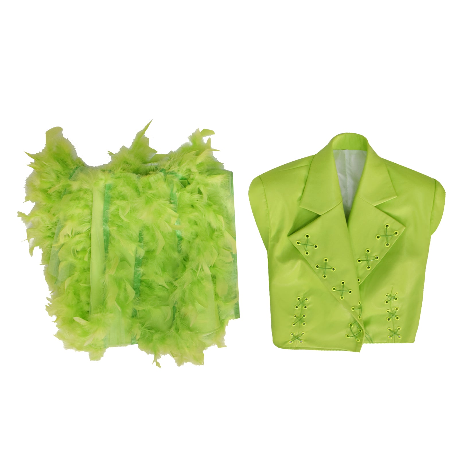 The Lizzie McGuire Movie Isabella Parigi Cosplay Costume Green Halloween Suit ACcosplay