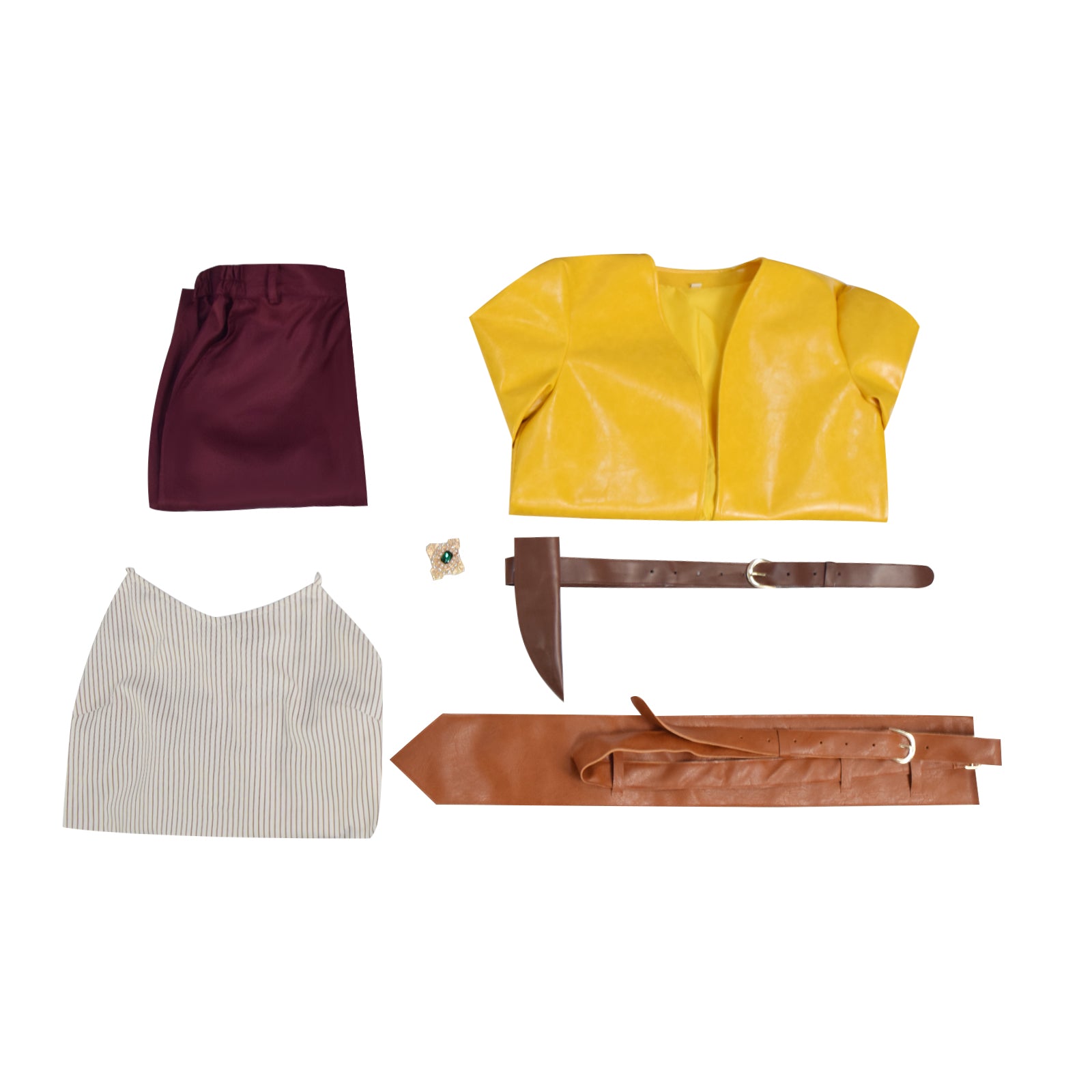 The Witcher Season 4 Ciri Cosplay Costume Medieval Warrior Yellow Halloween Outfit ACcosplay