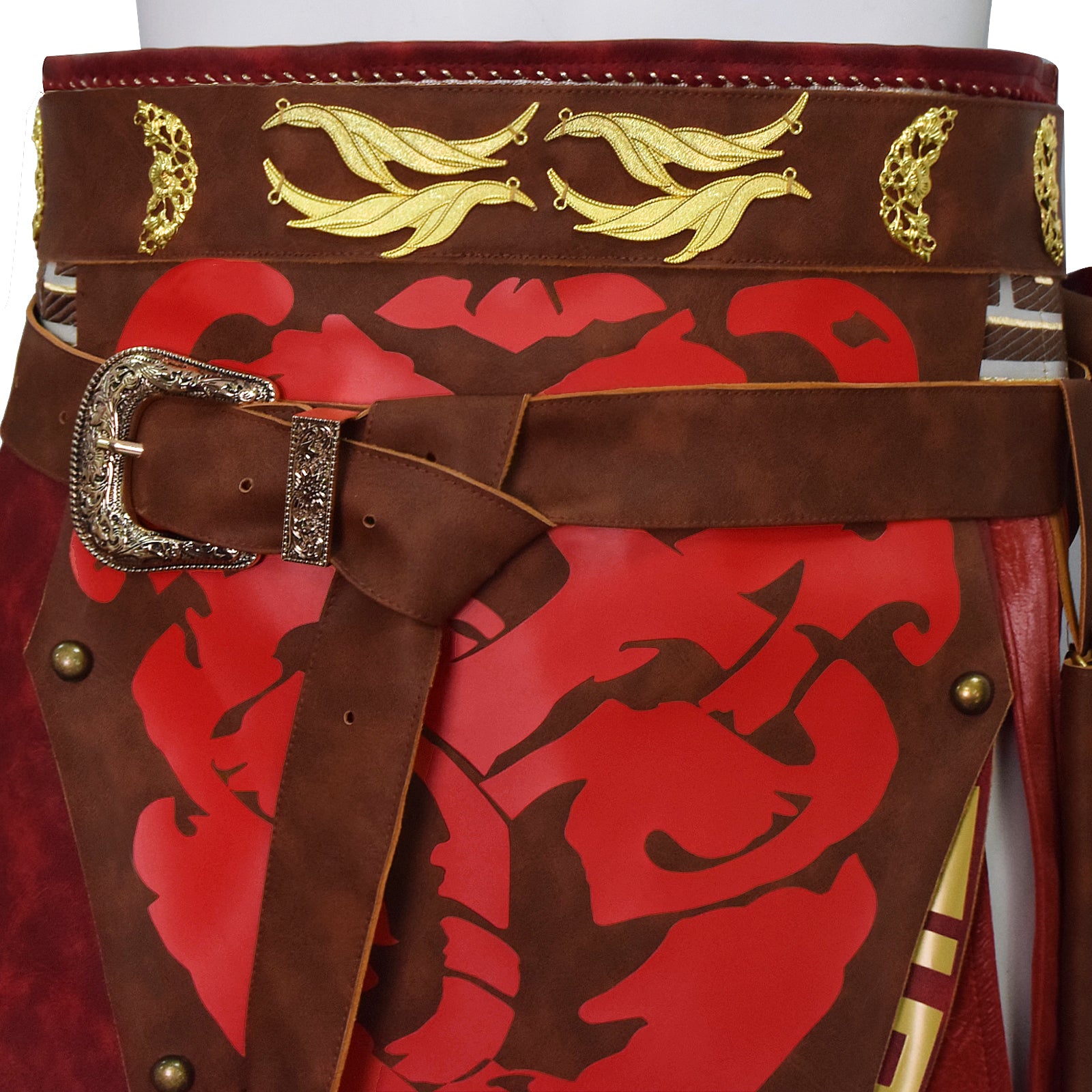 Martial Deity 4 Kratos Cosplay Costume Spartan Warrior Leather Battle Outfit With Fur Shoulder Armor