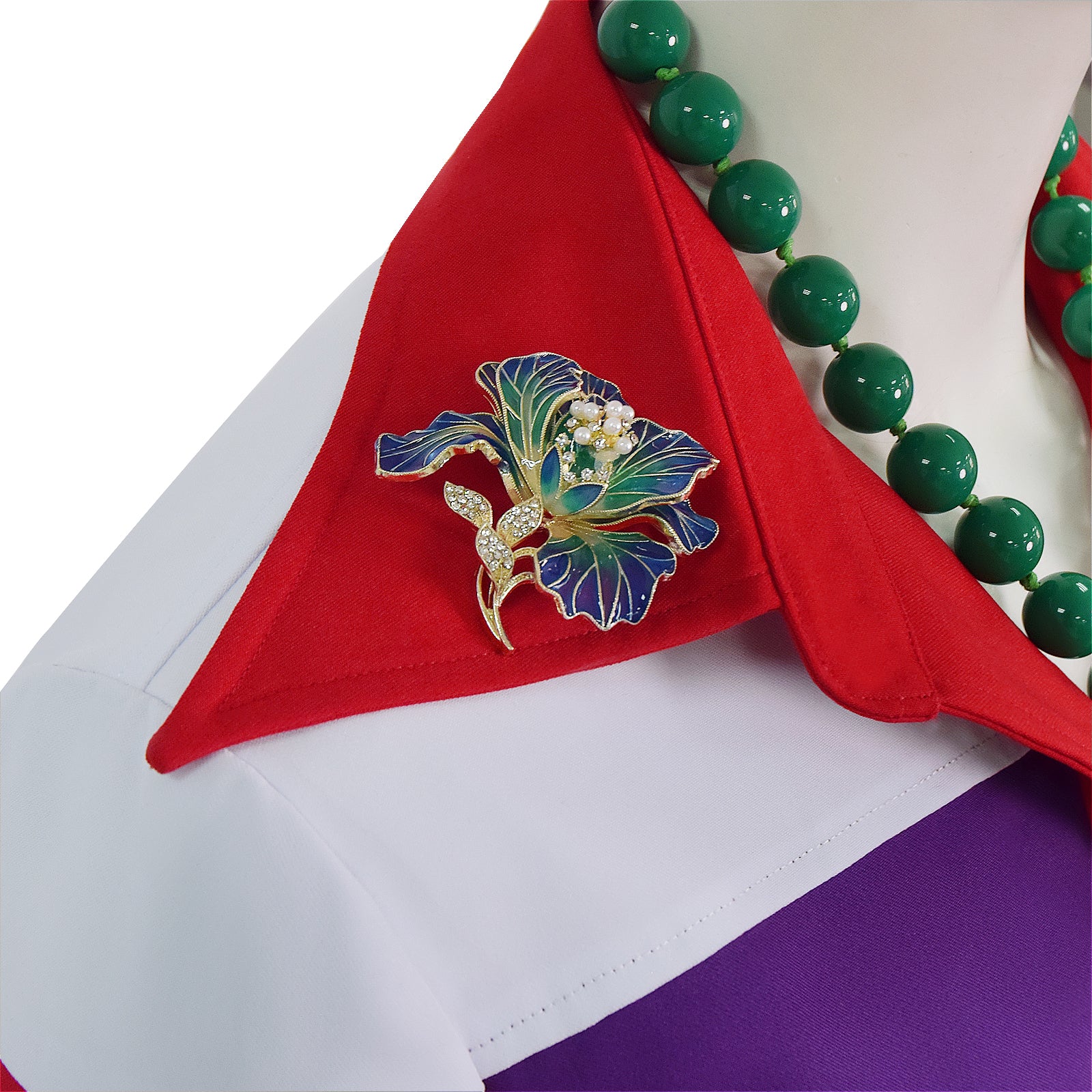 Movie Weapons Aunt Gladys Cosplay Costume Purple Halooween Suit With Bag Necklace ACcosplay