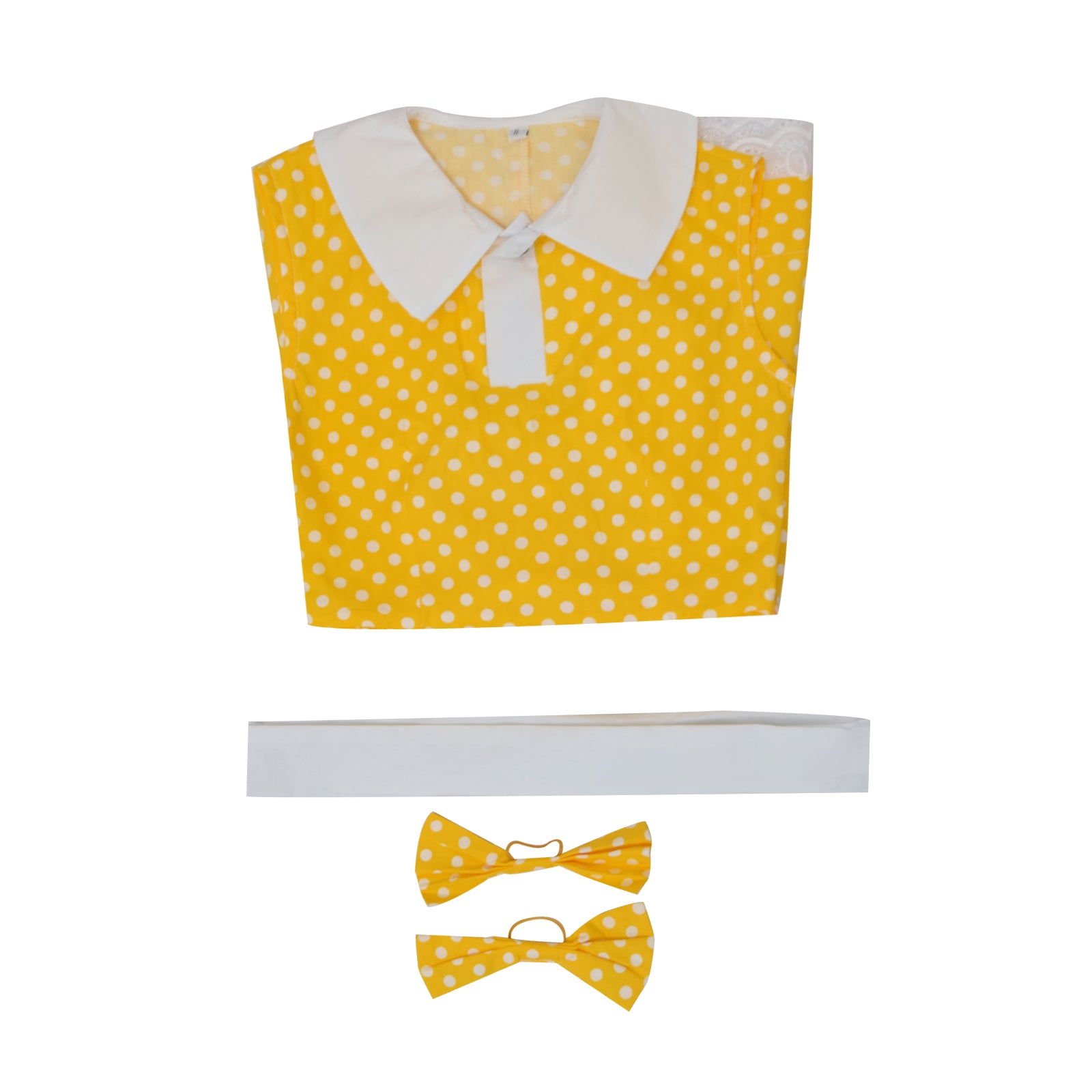 Toy Story 4 Gabby Gabby Dotted Yellow Dress Cosplay Costume Kids Children