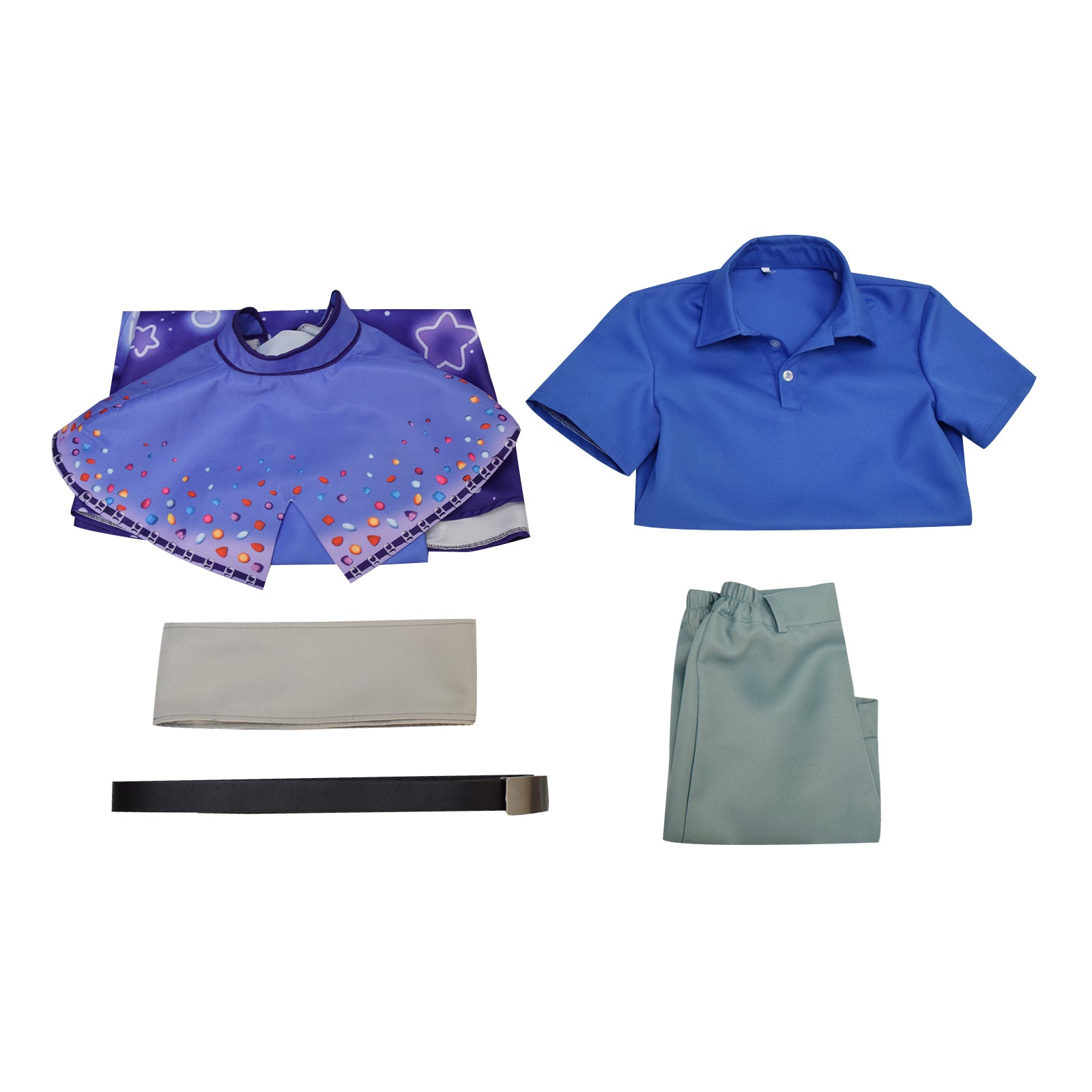 Elio Movie Cosplay Costume Boys Kid's Blue Halloween Parade Carnival ACcosplay