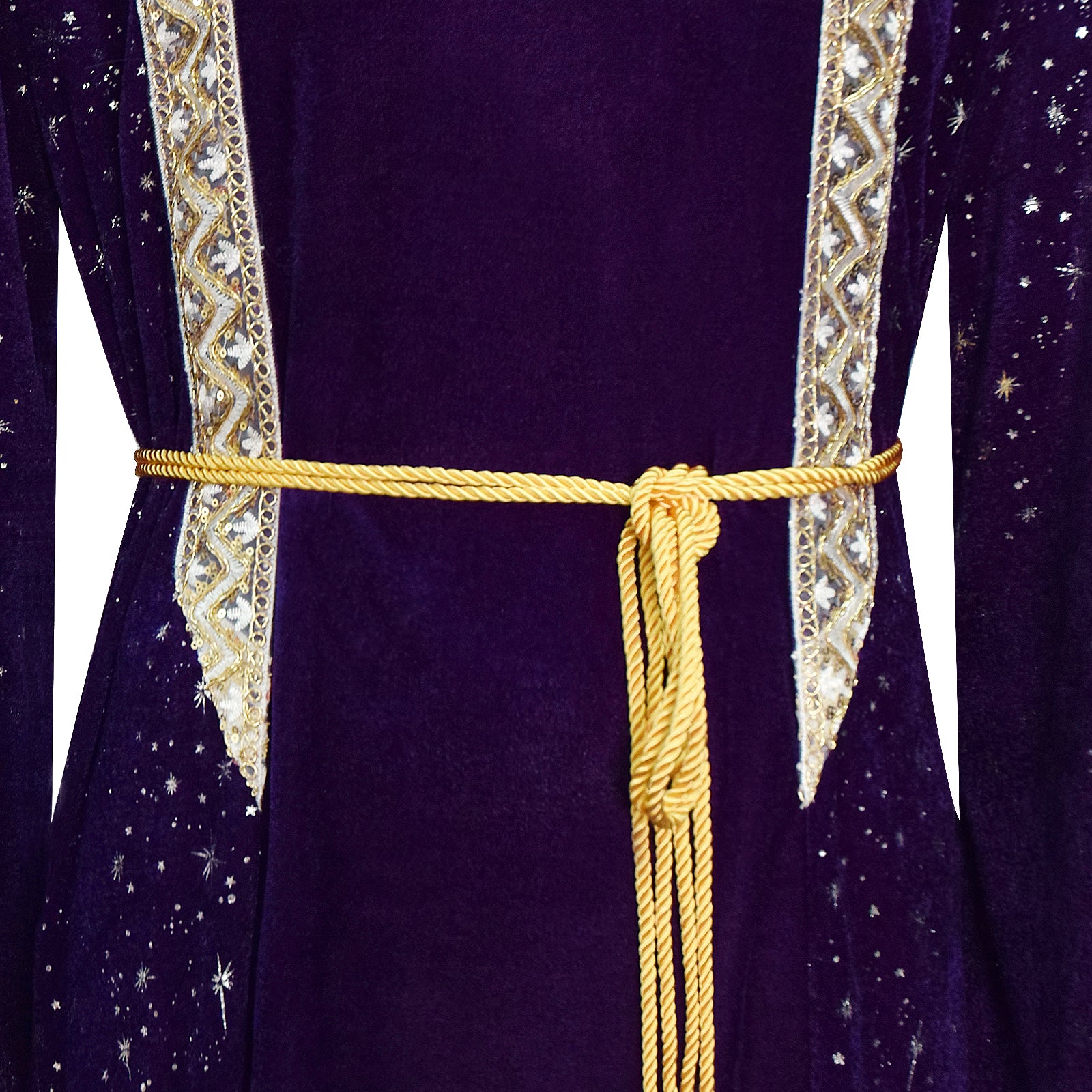 Wizard Robe Men Purple Velvet Wizard Robe Cosplay Costume With Wig Beard Suit ACcosplay