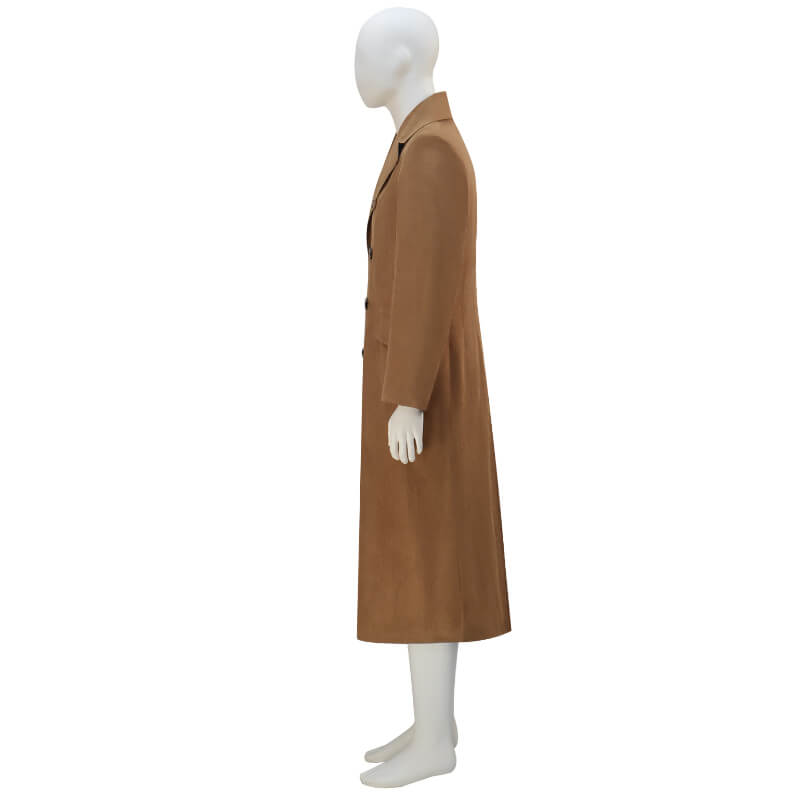 10th Doctor Coat David Tennant Suede Trench Coat Doctor Who Cosplay Costume ACcosplay