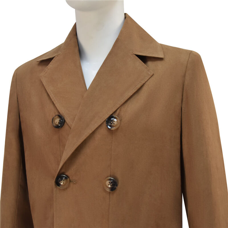 10th Doctor Coat David Tennant Suede Trench Coat Doctor Who Cosplay Costume ACcosplay