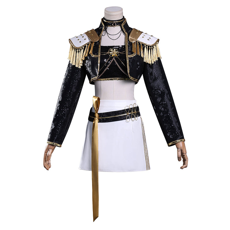 Kpop Demon Hunters Mira Cosplay Costume Golden Black Golden Dance Halloween Suit ACcosplay