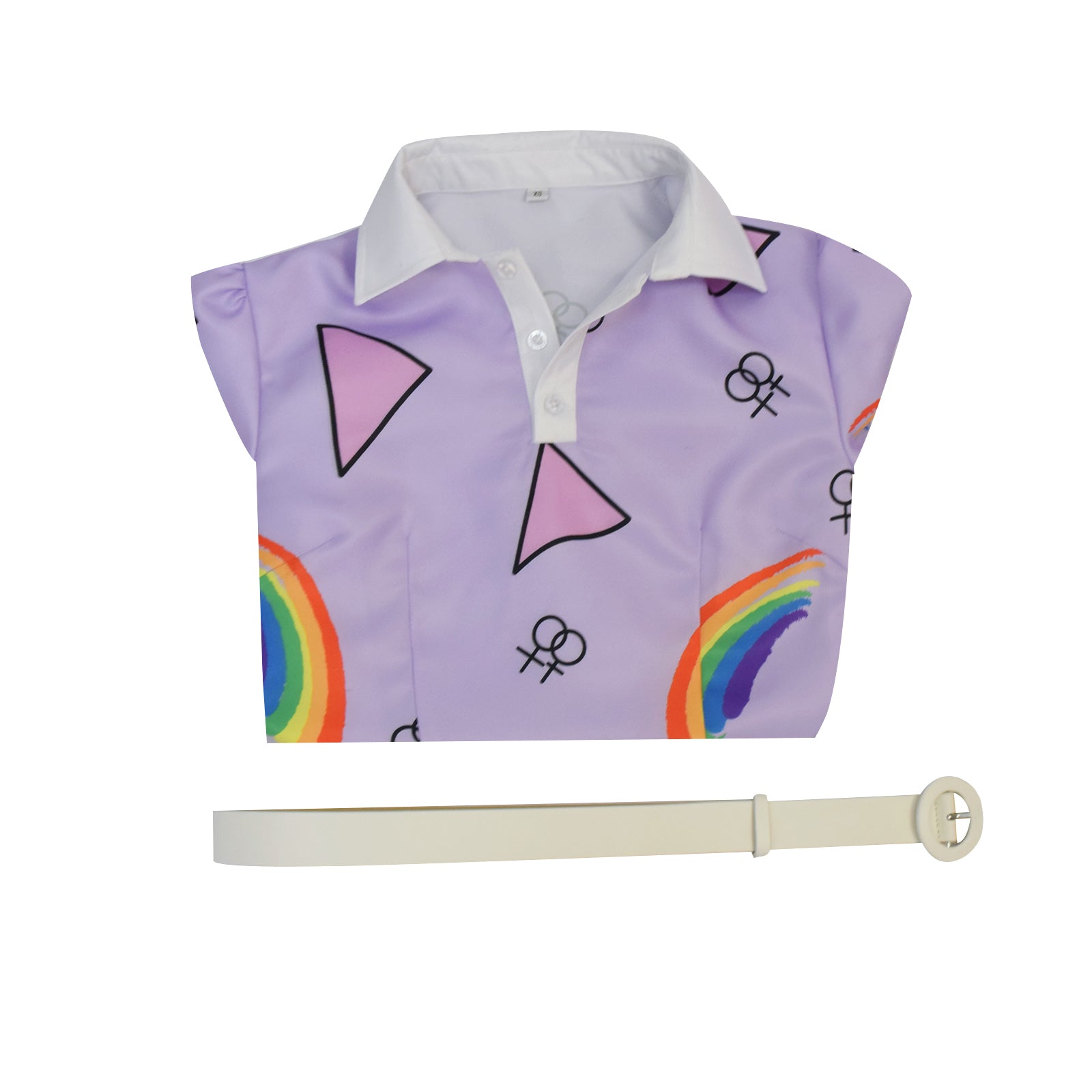 Women Ms.Frizzle Adult Cosplay Costume Halloween Outfit Purple Rainbow Dress ACcosplay