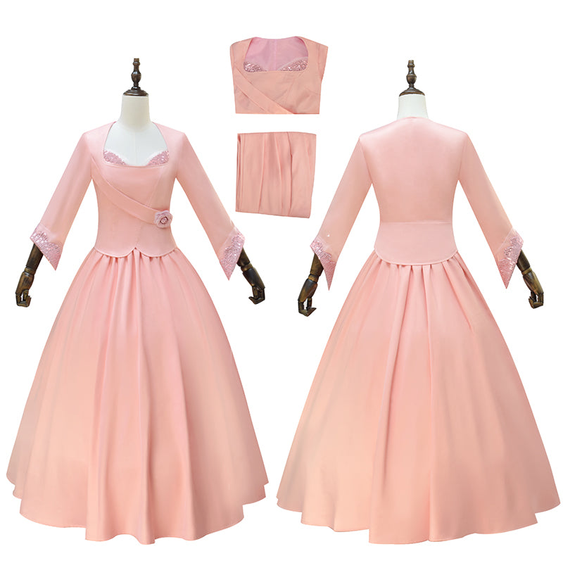Wicked Witch Glinda Cosplay Costume Pink Dress Halloween Costume Outfit ACcosplay
