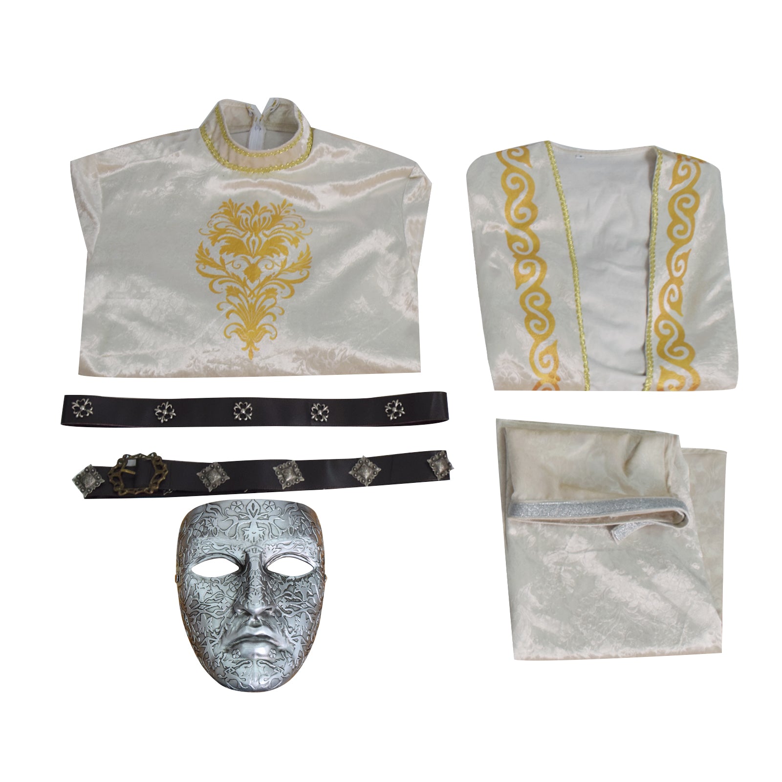 ACcosplay Kingdom of Heaven Baldwin IV of Jerusalem Cosplay Costume With Mask Outfit