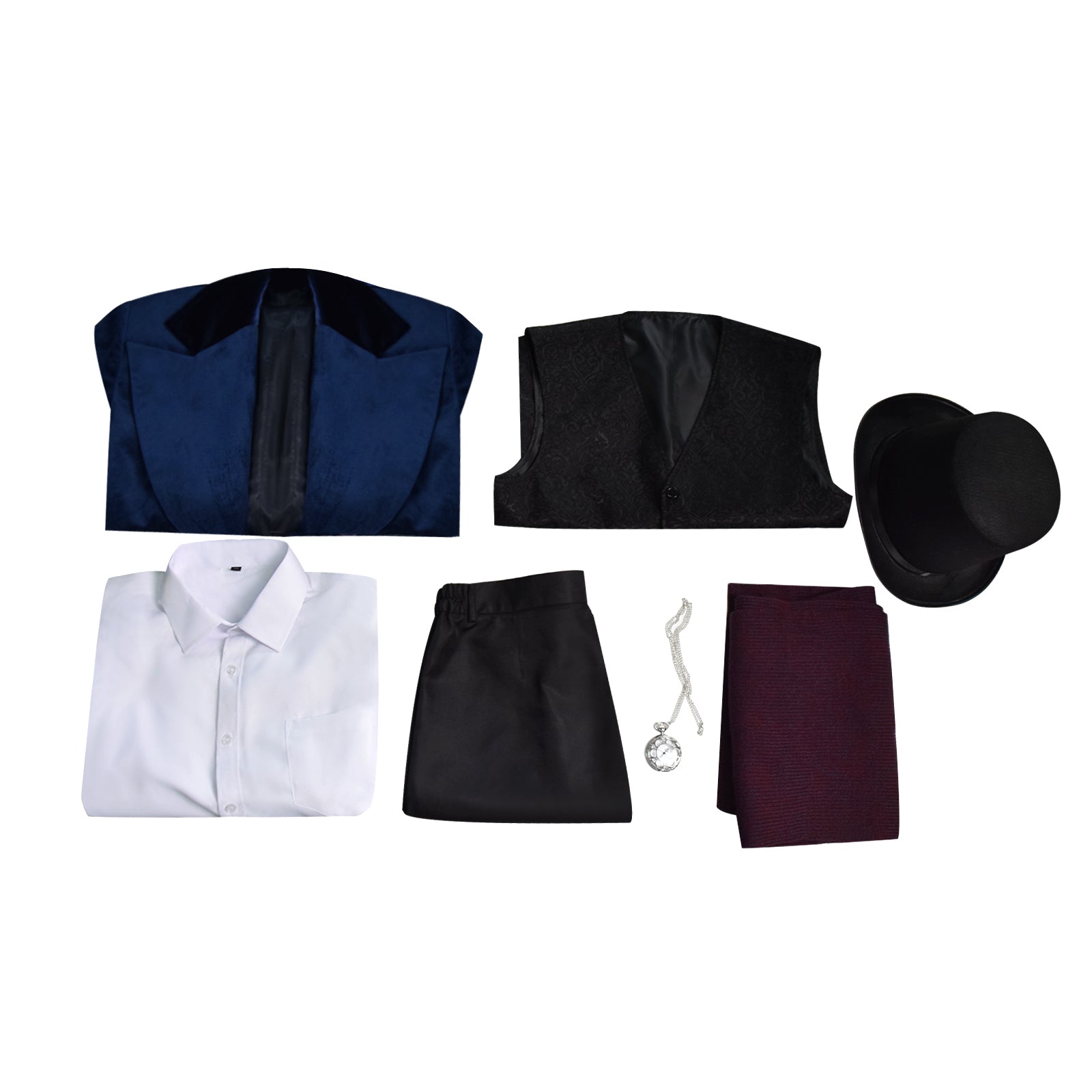 A Christmas Carol Ebenezer Scrooge Cosplay Costume Hat Scarf Christmas Outfit ACcosplay