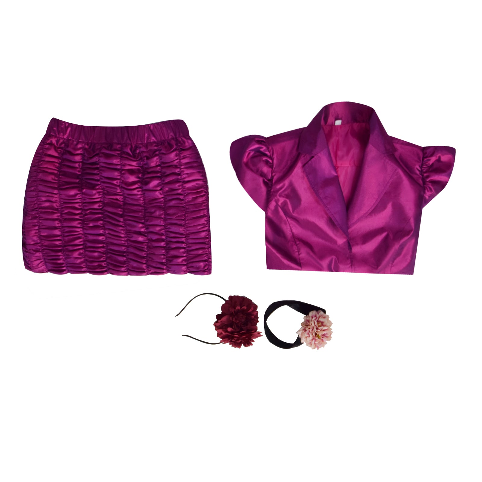 The Hunger Games Effie Trinket Reaping Scene Cosplay Costume Purple Dress ACcosplay