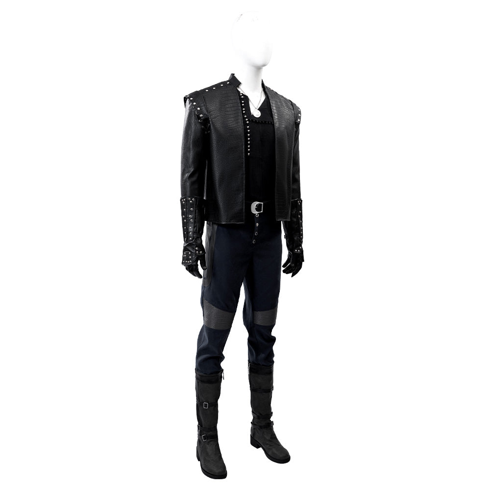 The Witcher Season 5 Geralt of Rivia Cosplay Costume Black Halloween Suit Accosplay