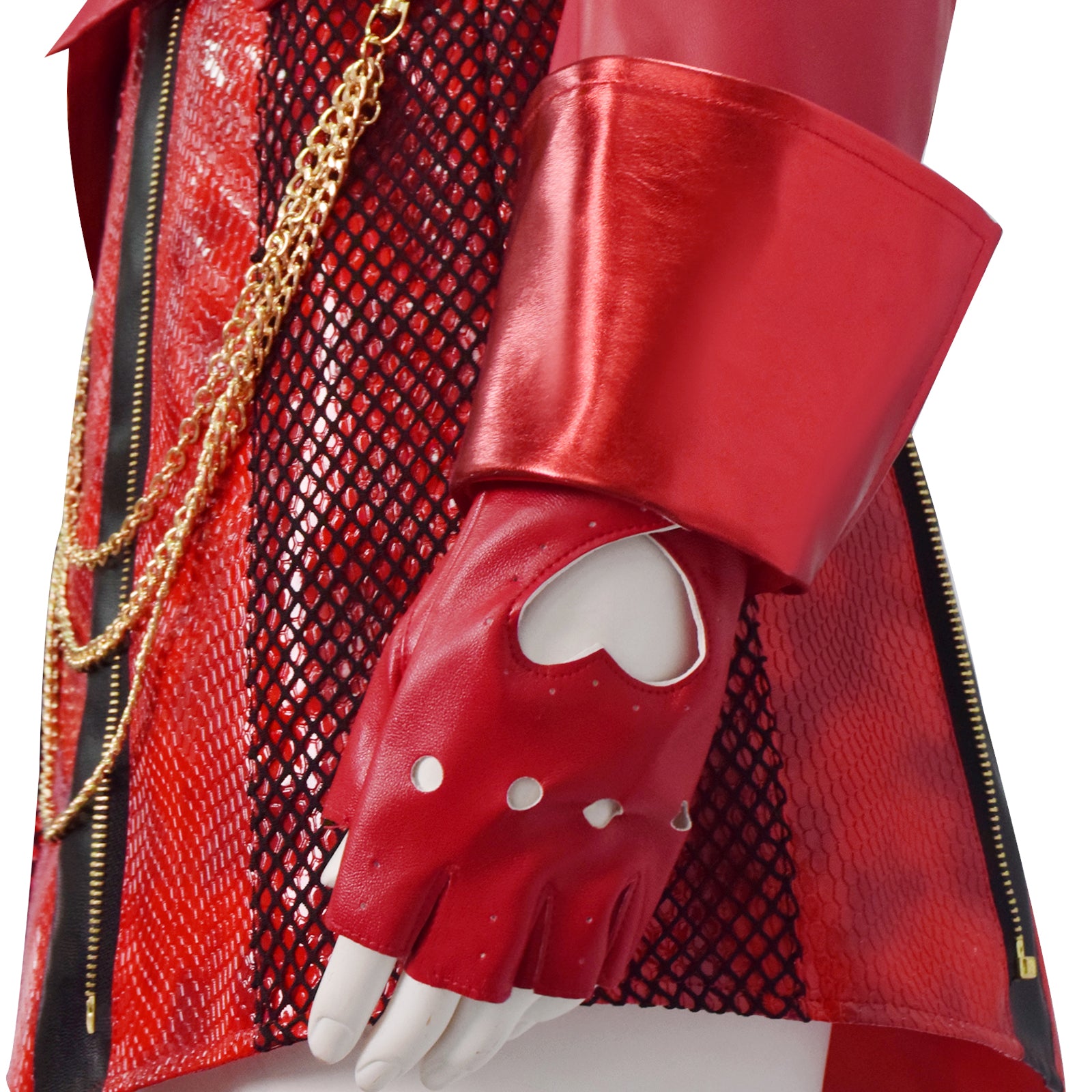 Descendants The Rise of Red Cosplay Costume Red Leather Suit ACcosplay