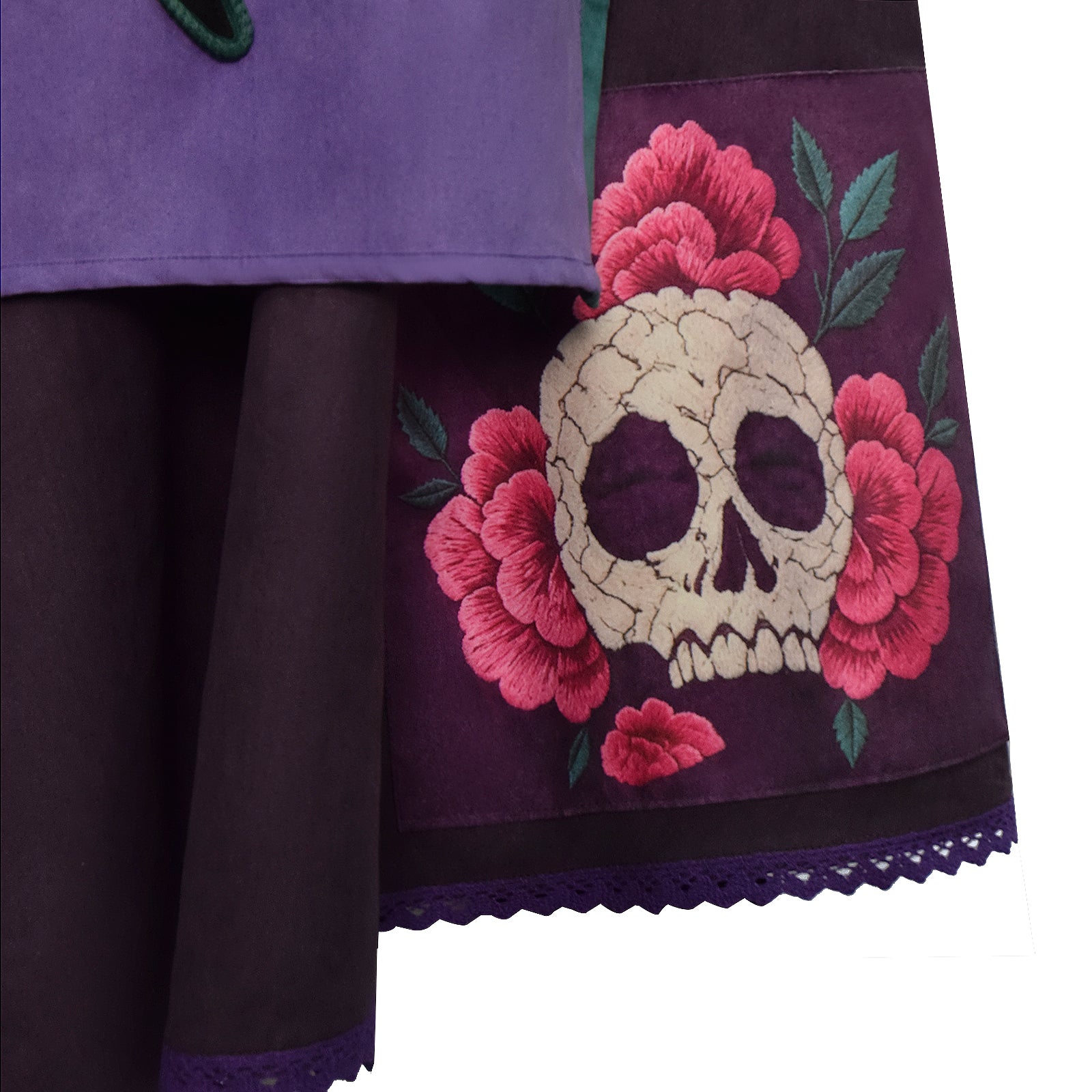 Steps Lilith Cosplay Costume Stepsister Purple Skull Floral Dress Halloween Full Set ACcosplay