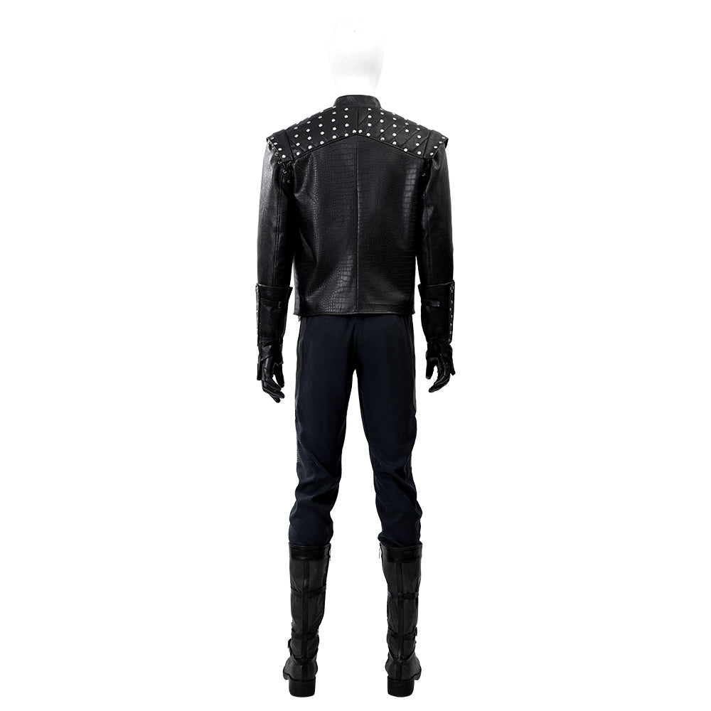 The Witcher Season 5 Geralt of Rivia Cosplay Costume Black Halloween Suit Accosplay