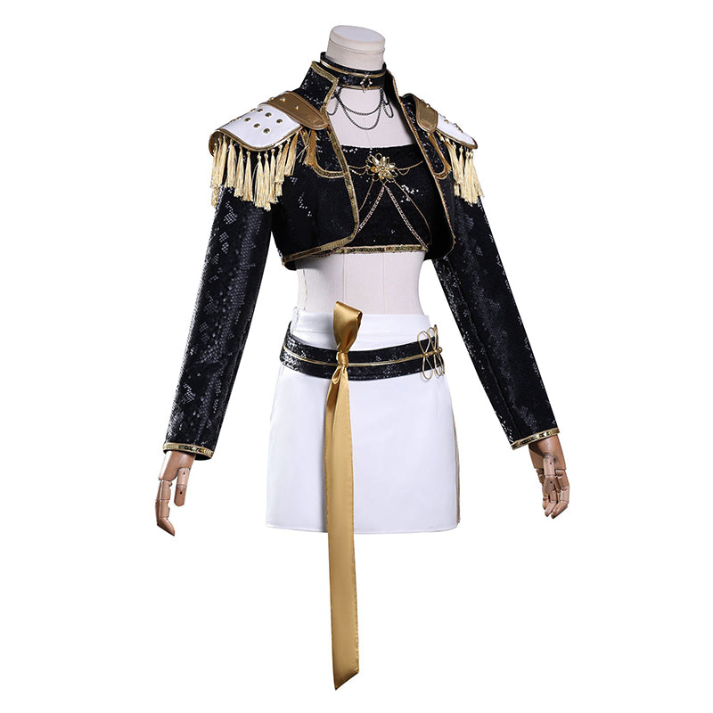 Kpop Demon Hunters Mira Cosplay Costume Golden Black Golden Dance Halloween Suit ACcosplay