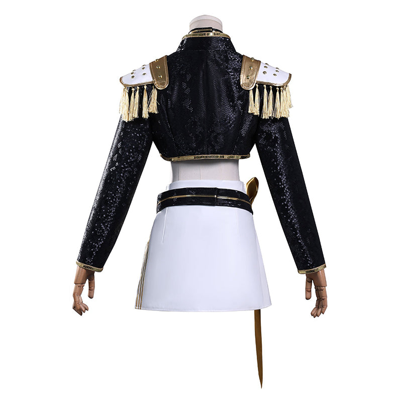 Kpop Demon Hunters Mira Cosplay Costume Golden Black Golden Dance Halloween Suit ACcosplay