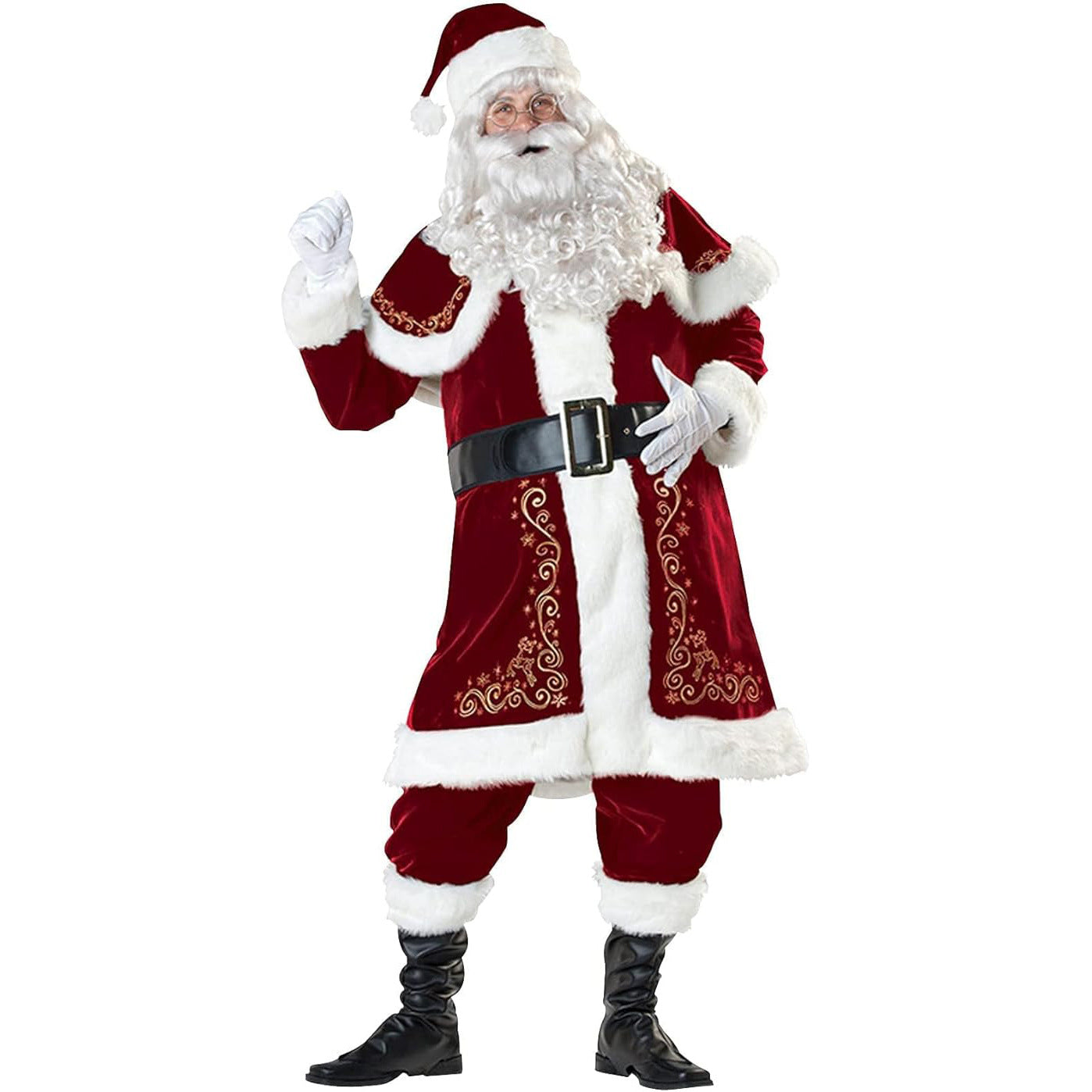 Christmas Santa Claus Costume Christmas Day Costumes Party Suit Male And Female Accosplay