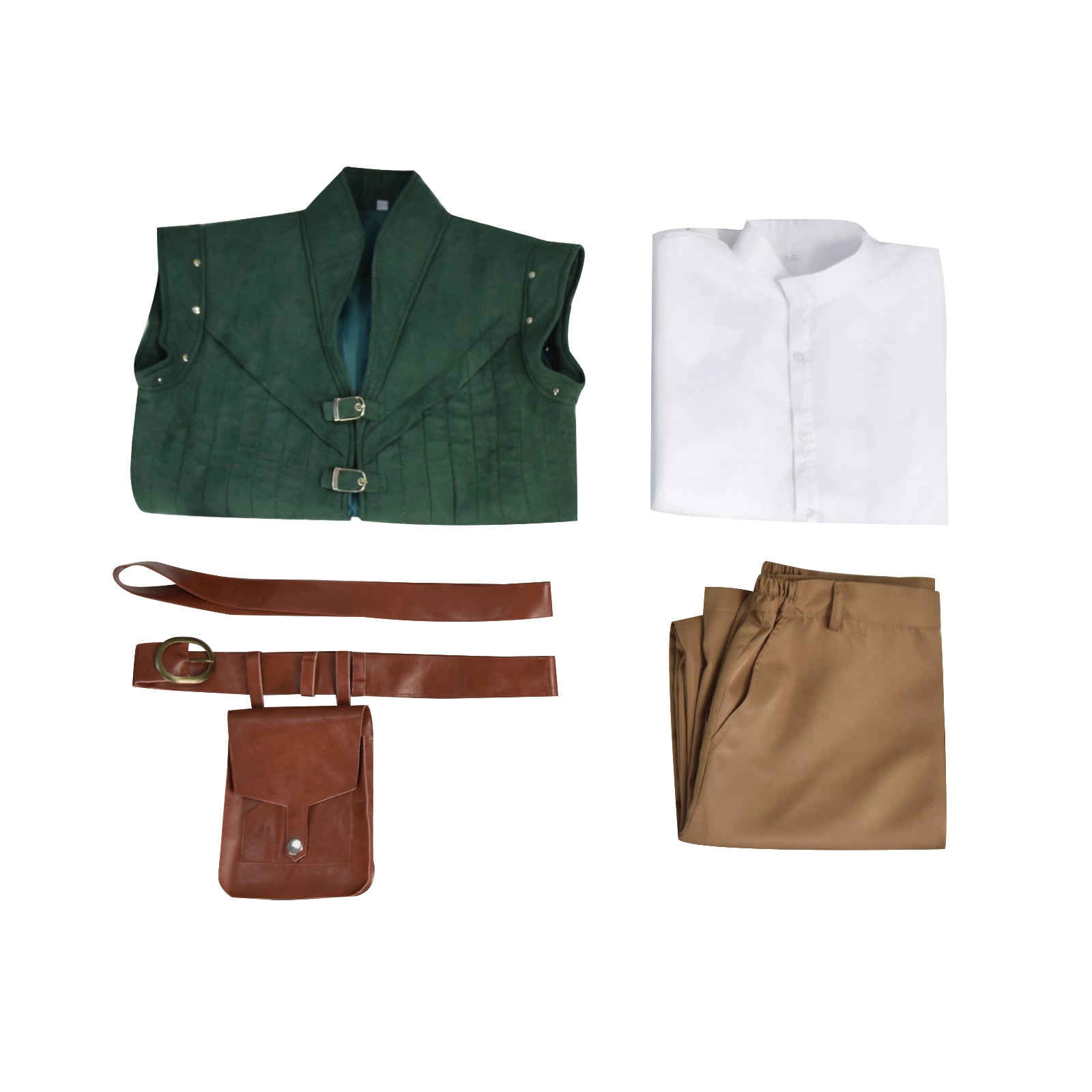 Prince Tangled Cosplay Flynn Rider Costume Vest Shirt Outfit Halloween Carnival Suit ACcosplay