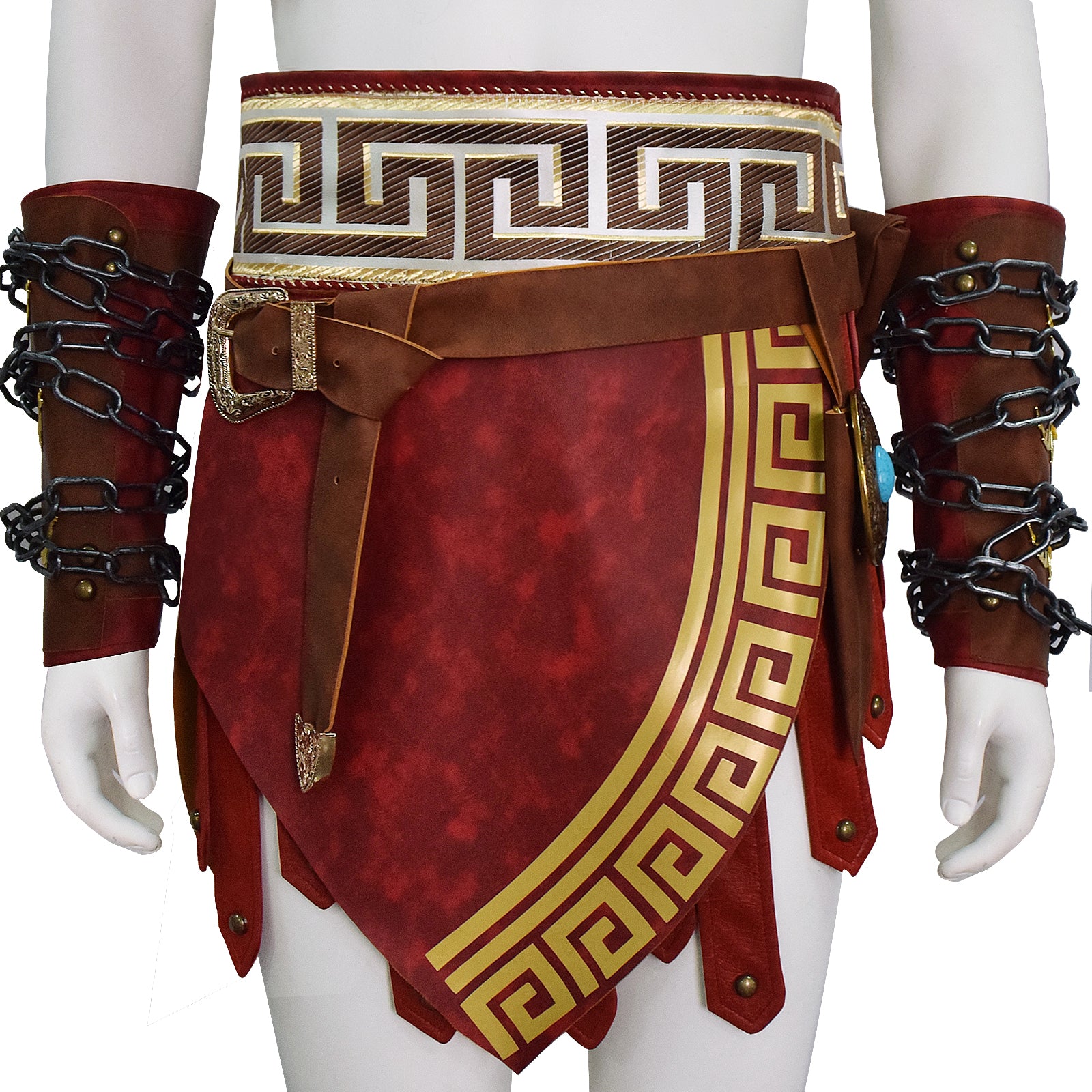 Kratos Cosplay Costume Martial Deity 4 Spartan Warrior Leather Battle Outfit ACcosplay