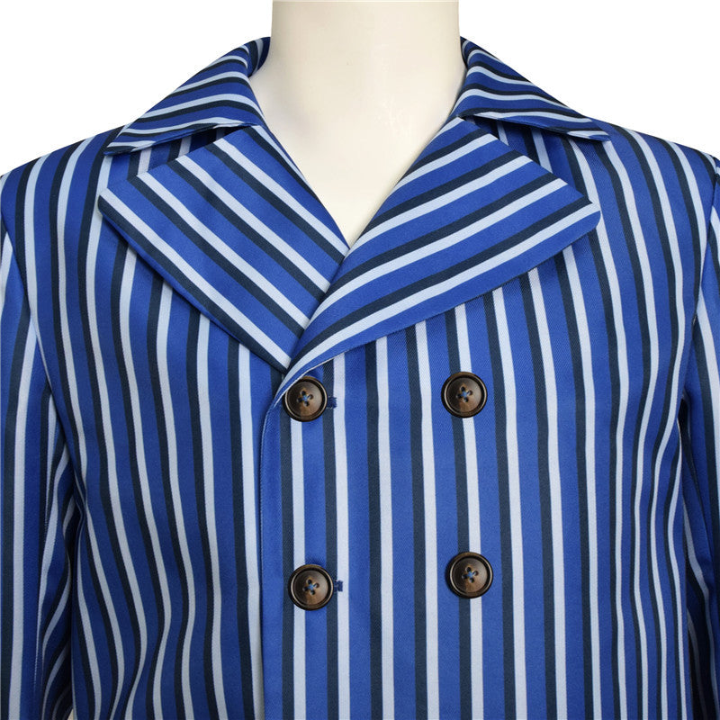 Fifth Doctor Blue Uniform Suit 15th Doctor New Look 60s Cosplay Costume ACcosplay