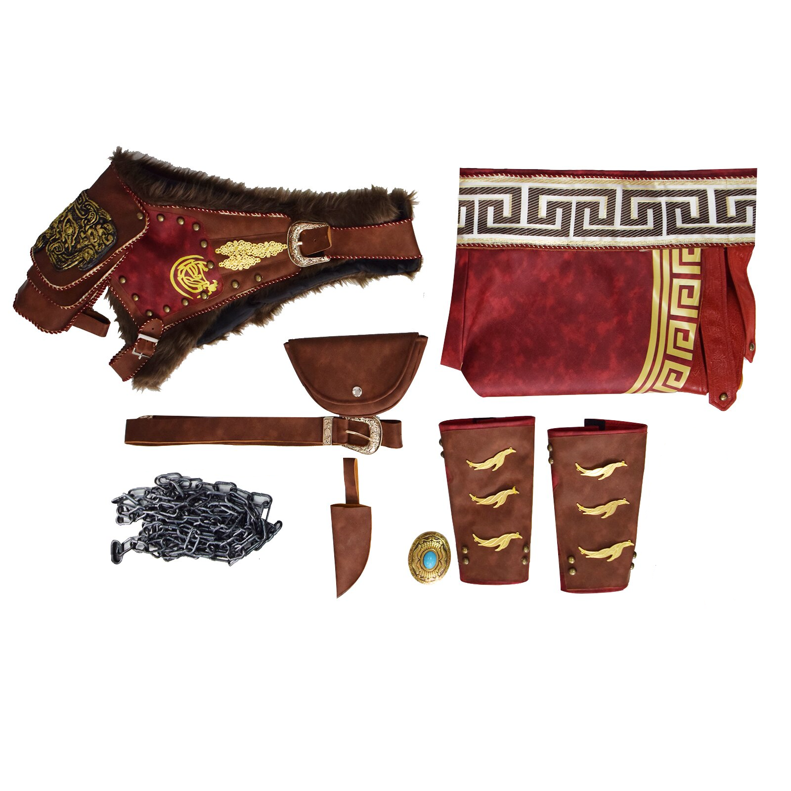 Kratos Cosplay Costume Martial Deity 4 Spartan Warrior Leather Battle Outfit ACcosplay