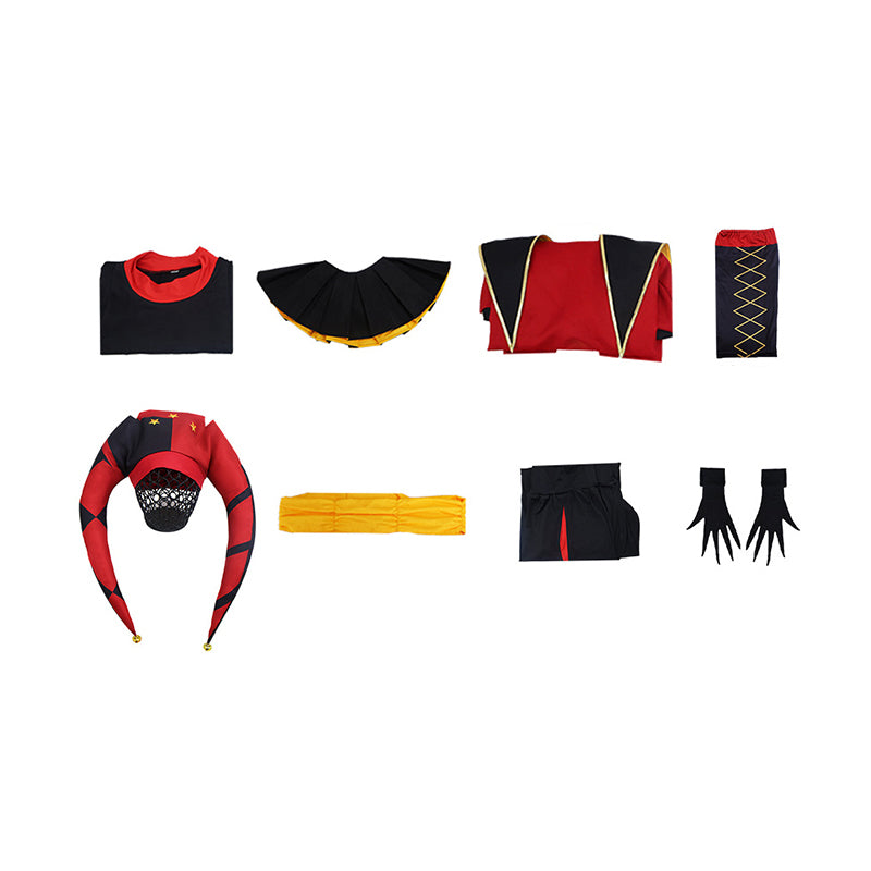 The Freak Circus Pierrot Cosplay Costume Jester Halloween Party Outfit ACcosplay