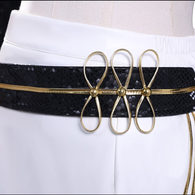 Kpop Demon Hunters Mira Cosplay Costume Golden Black Golden Dance Halloween Suit ACcosplay