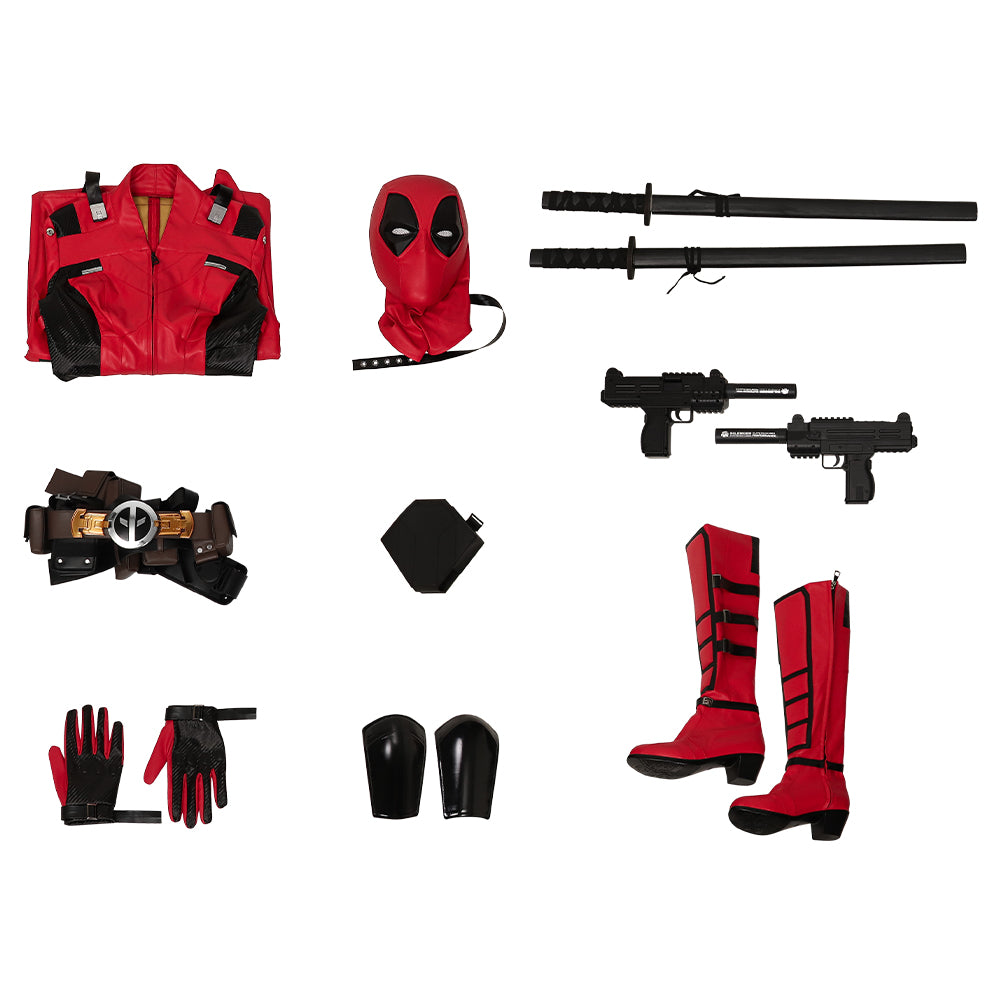 Lady Deadpool Cosplay Costume Female Deadpool & Wolverine Halloween Outfit ACcosplay
