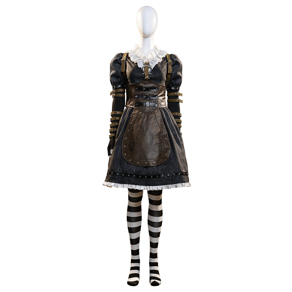 Alice: Madness Return Alice Punk Suit Cosplay Costumes Halloween Outfit ACcosplay