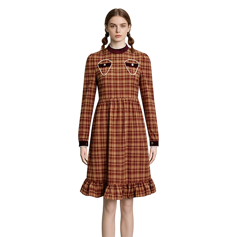 Girls Esther Orphan Cosplay Costume Brown Dress Adults Women Halloween Suit ACcosplay