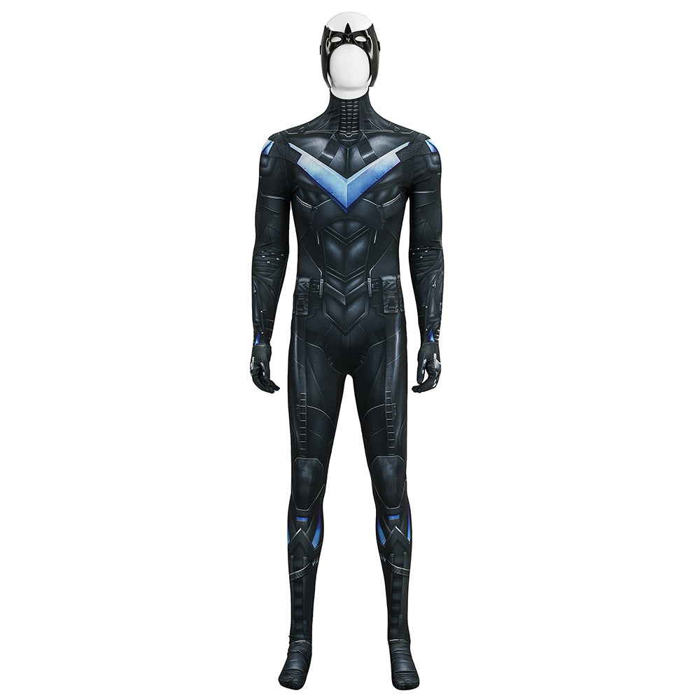 Arkham Knight Nightwing Cosplay Costume Nightwing Printed Jumpsuit ACcosplay