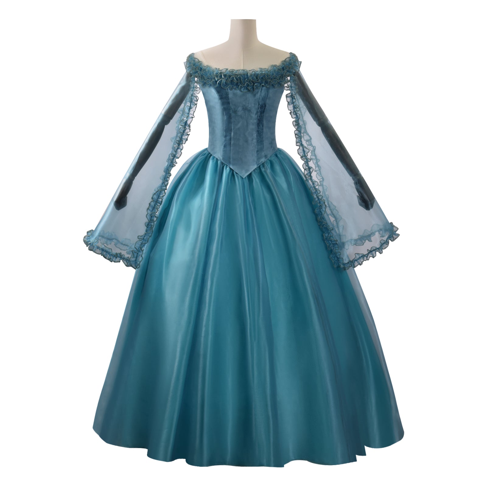 Frankenstein Elizabeth Cosplay Costume Blue Halloween Carnival Outfit ACcosplay
