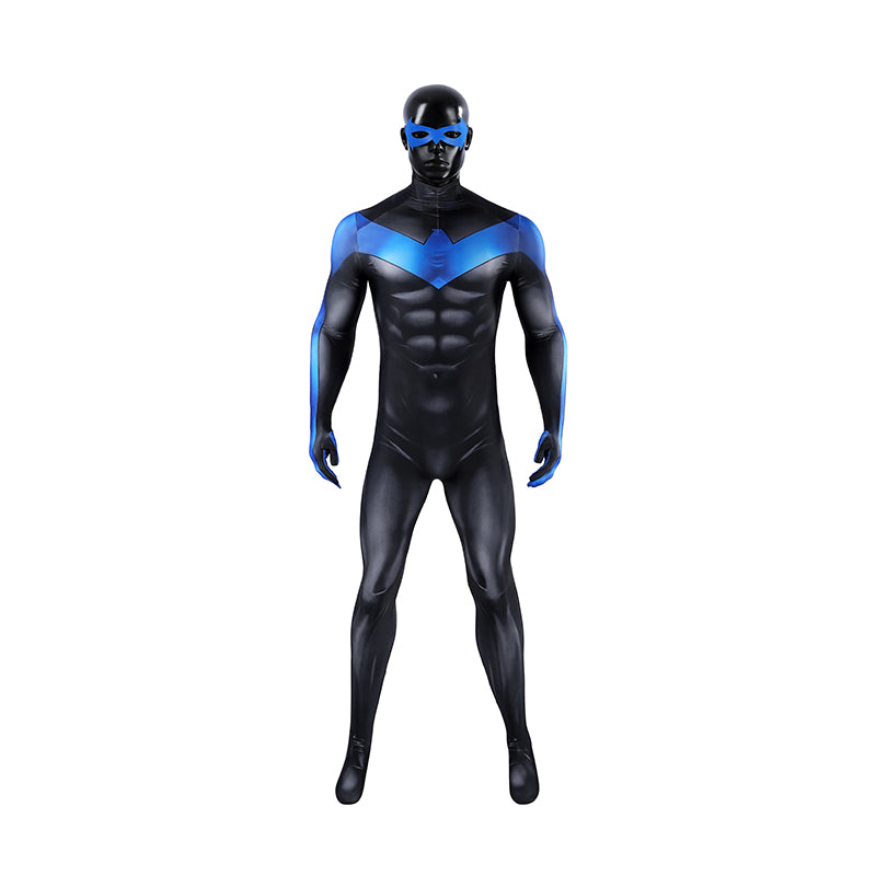 Comic Nightwing Dick Grayson Cosplay Costume Blue Dick Jumpsuit ACcosplay