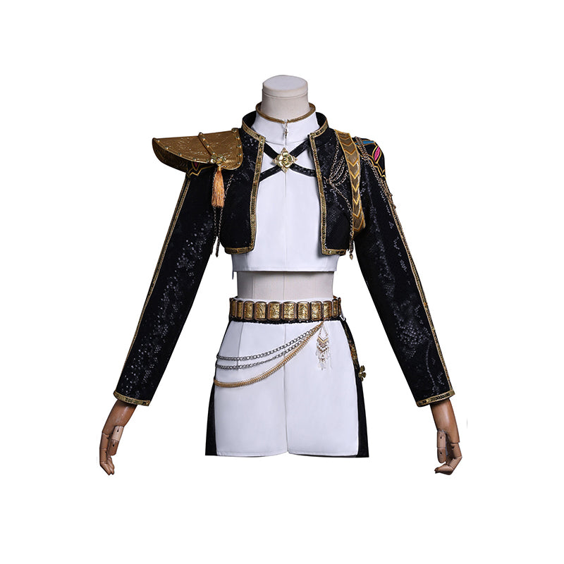 Kpop Demon Hunters Rumi Cosplay Costume Golden Black Golden Dance Halloween Suit ACcosplay