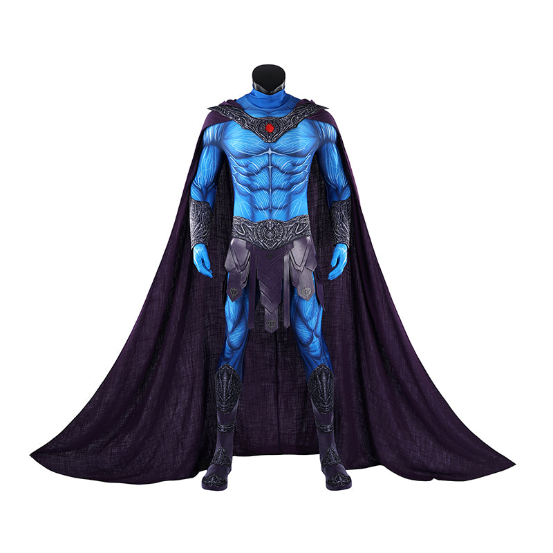 Masters of the Universe Skeletor Cosplay Costume Blue Jumpsuit With Cape ACcosplay