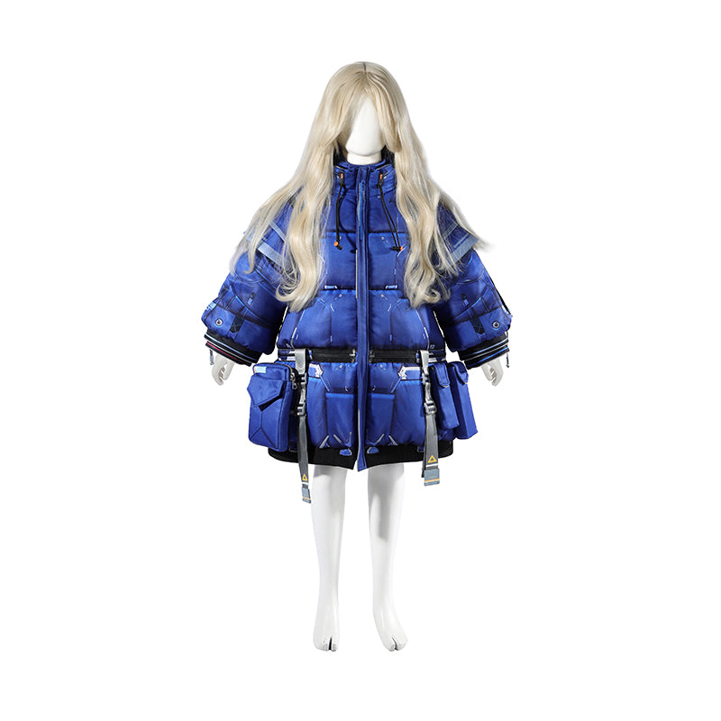 Kids Diana Cosplay Pragmata Diana Cosplay Costume Blue Cotton Jacket Suit ACcosplay