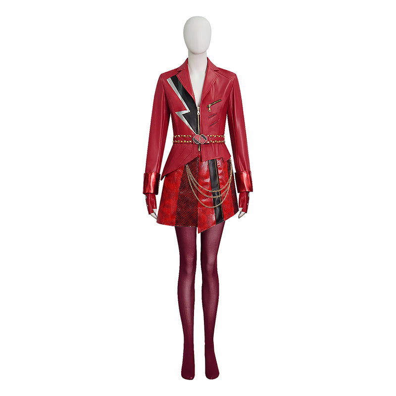 Descendants The Rise of Red Cosplay Costume Red Leather Suit ACcosplay